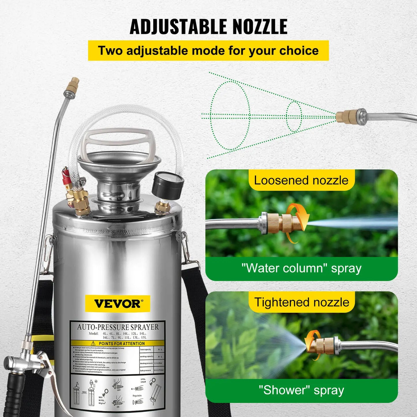 Hand Powered Sprayer Stainless Steel