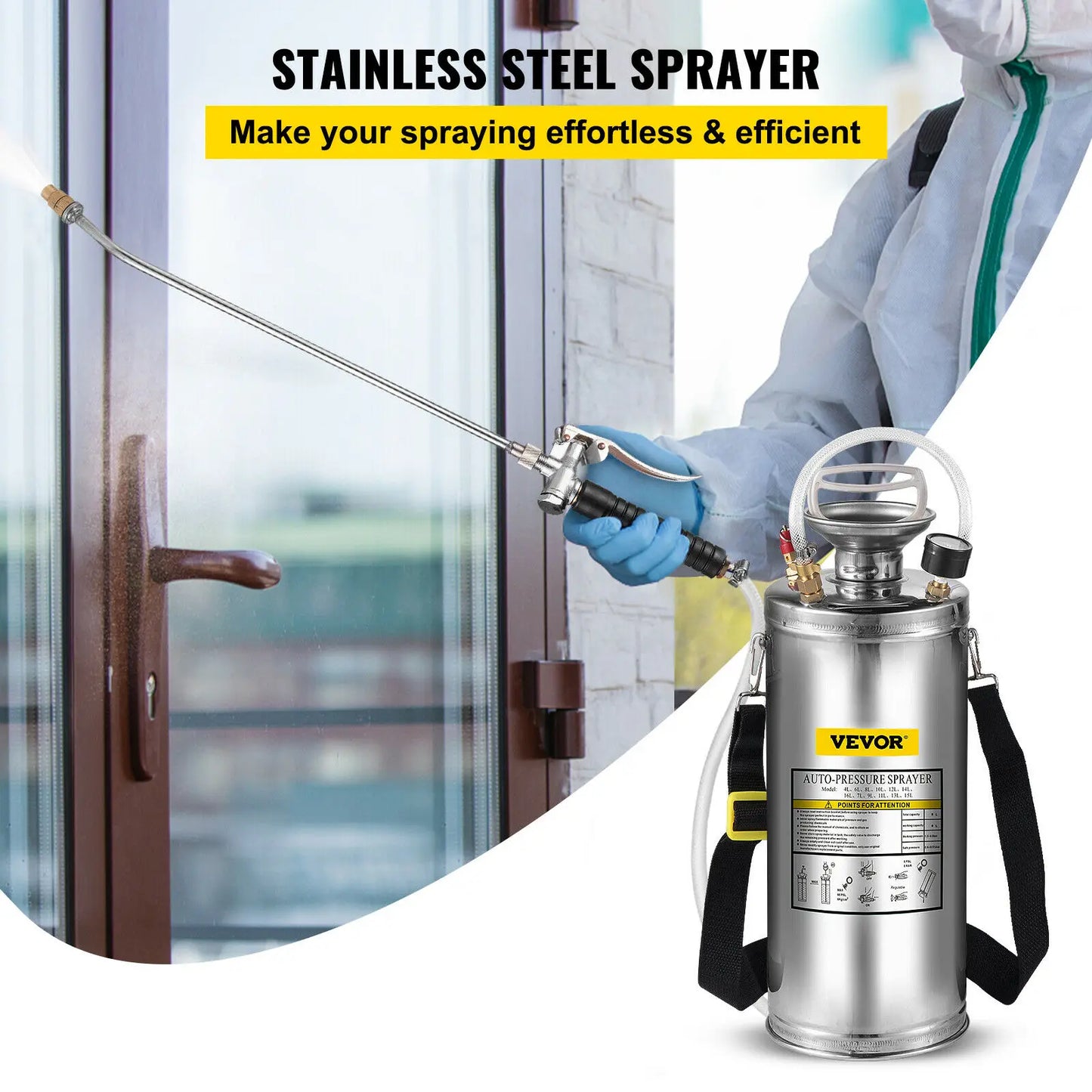 Hand Powered Sprayer Stainless Steel