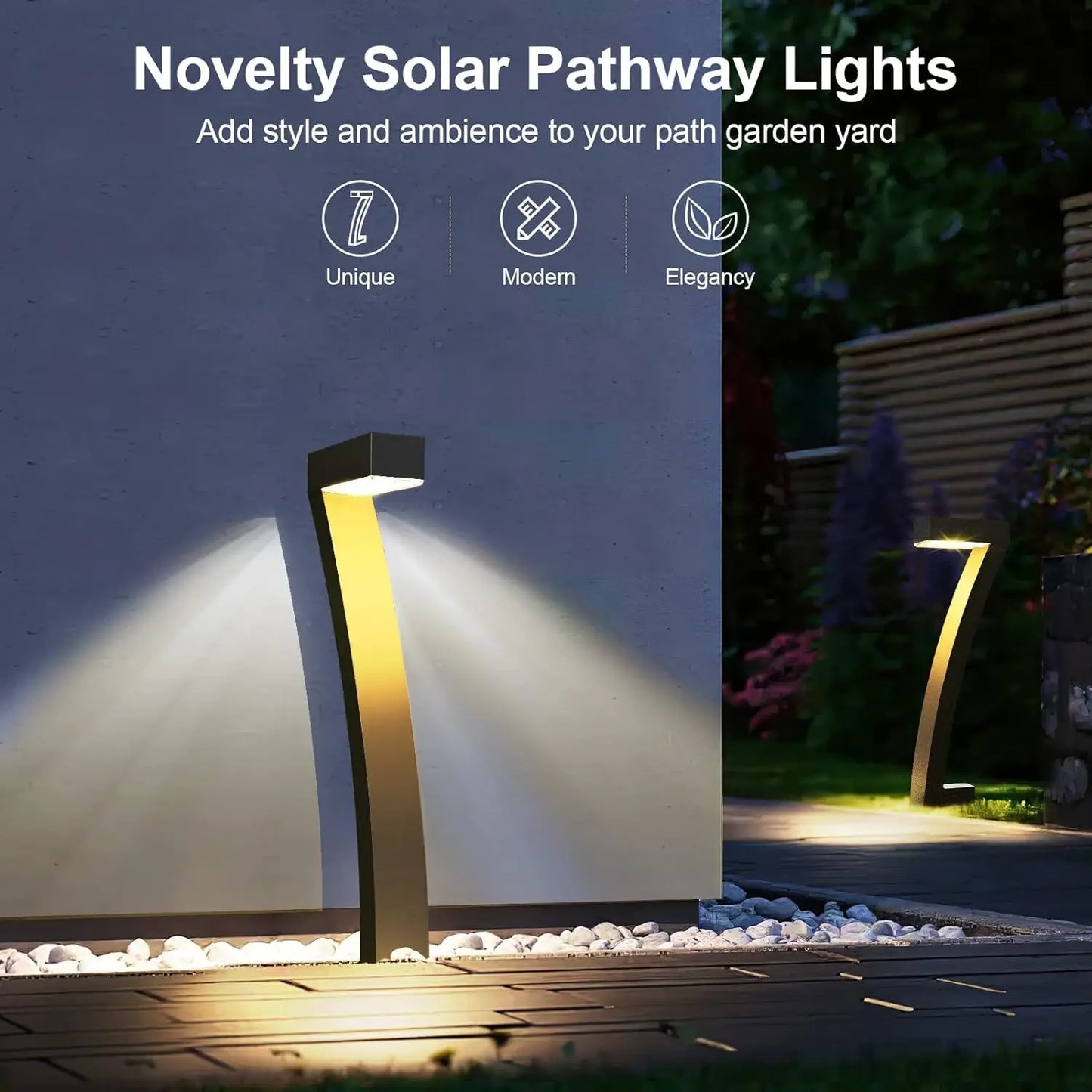 6Pack Bright Solar Outdoor Lights Pathway