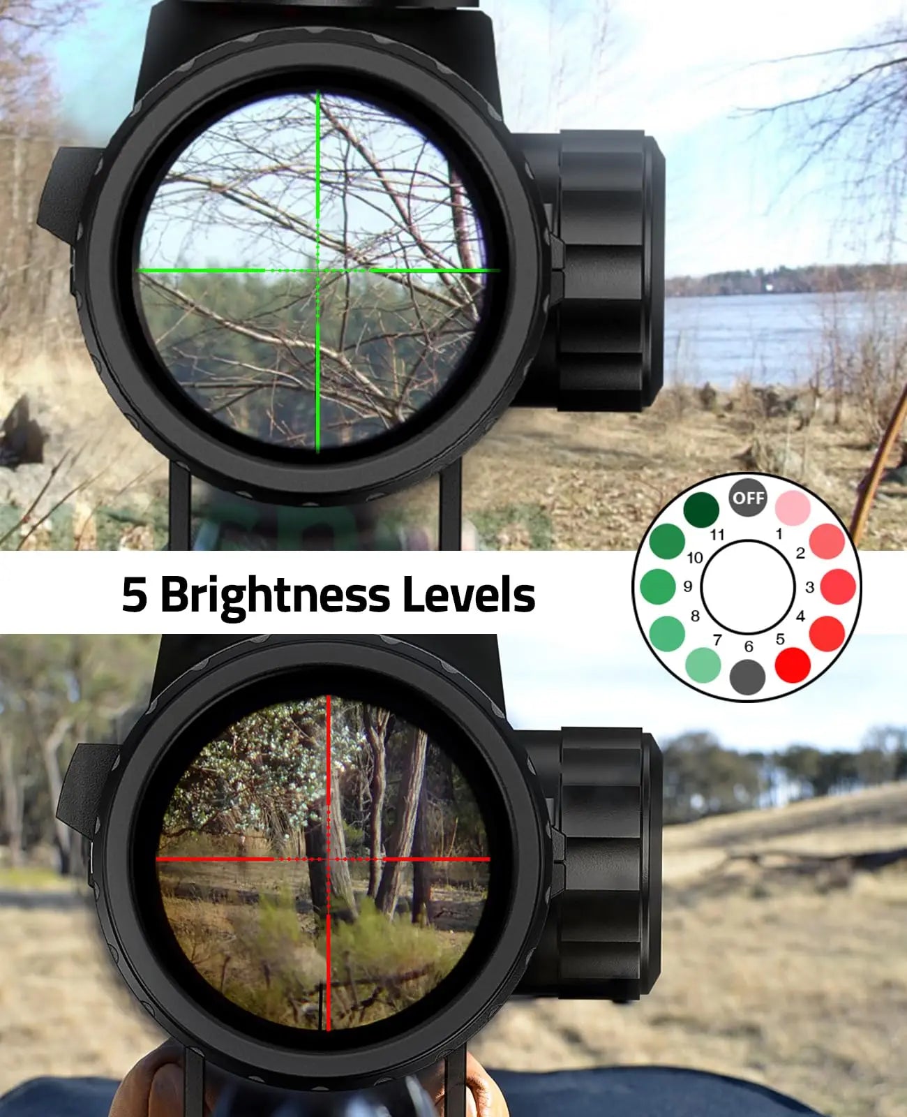 Red & Green Illuminated Optical Riflescope,