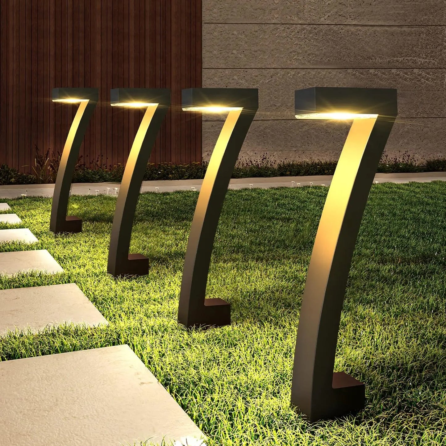 6Pack Bright Solar Outdoor Lights Pathway