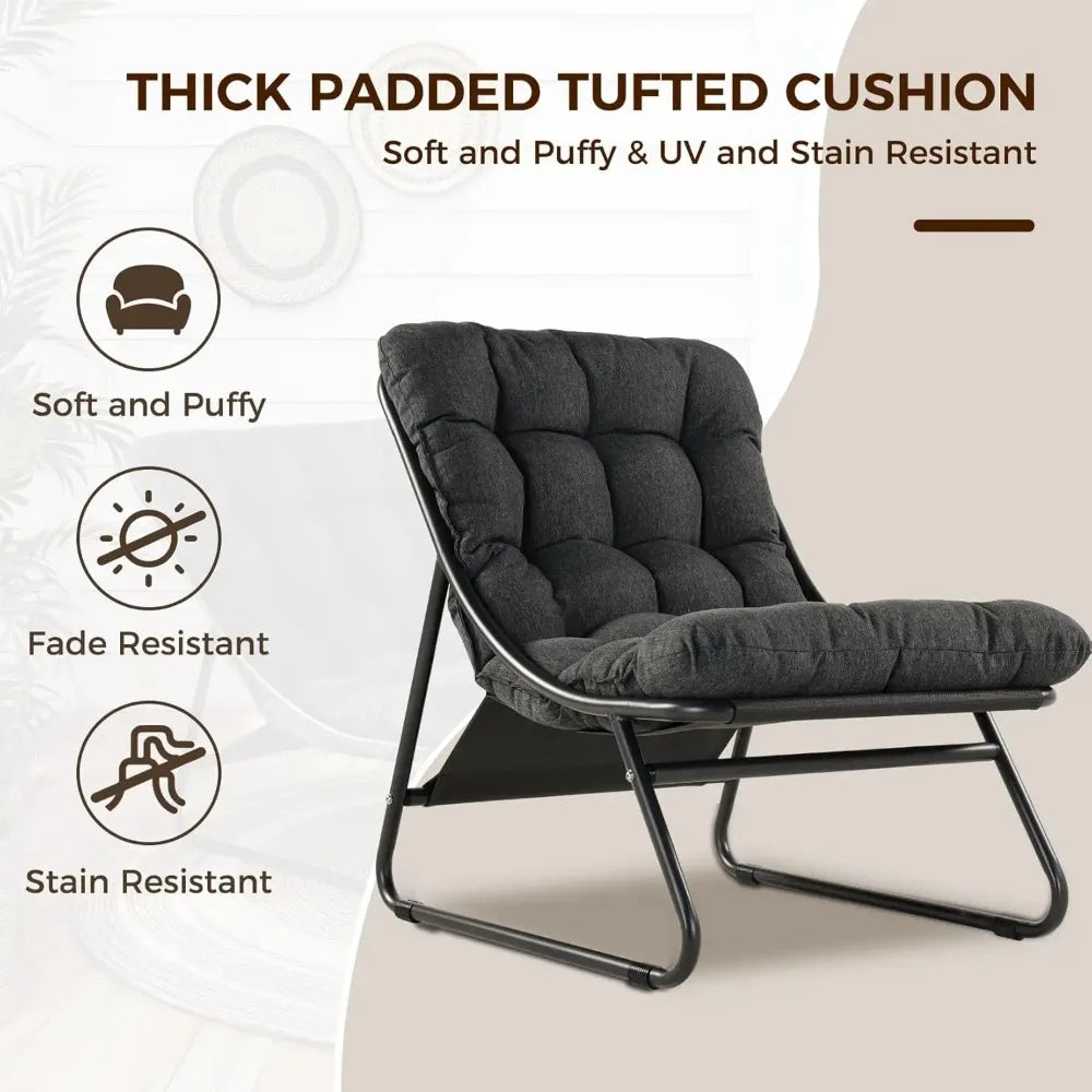 Outdoor Lounge Chair with Ottoman