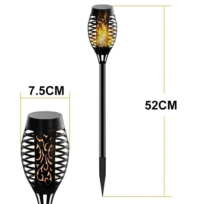 12LED 33LED Solar Flame Torch Lights Flickering LED Light Waterproof Garden Decoration Outdoor Lawn Path Yard Patio Floor Lamps