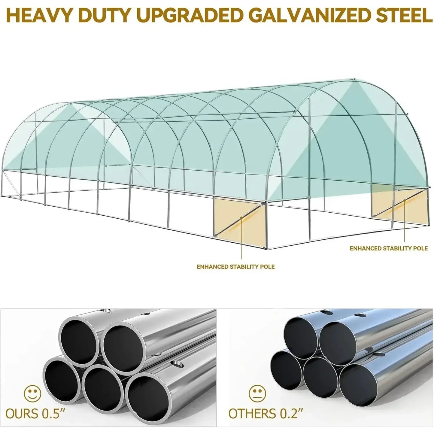 20x10x7ft Greenhouse Outdoor Heavy Duty