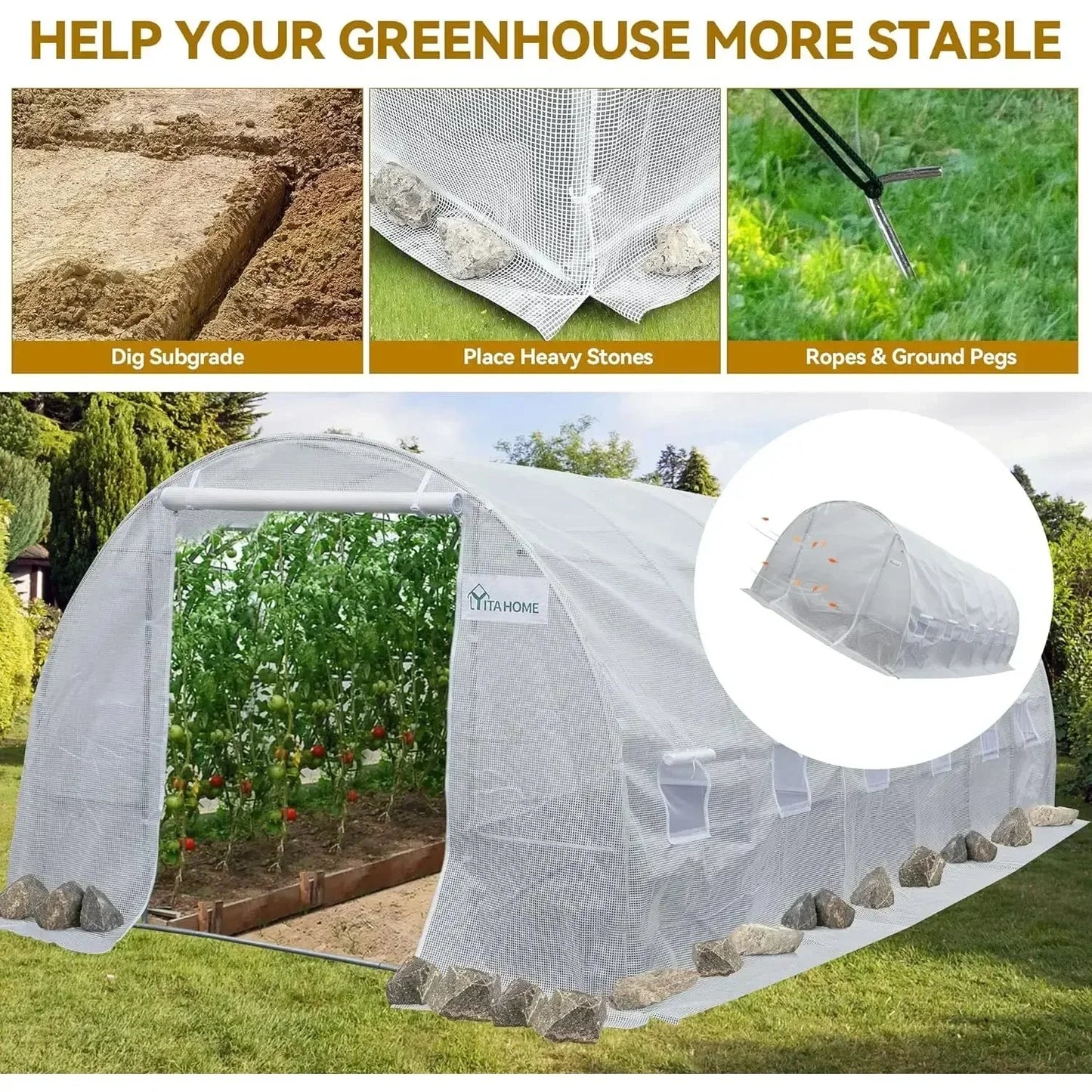 20x10x7ft Greenhouse Outdoor Heavy Duty