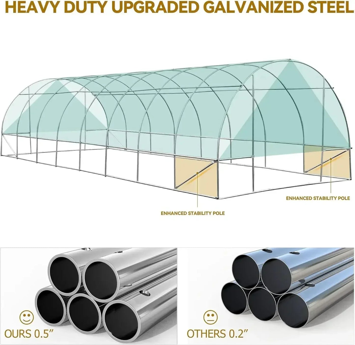 20x10x7ft Greenhouse Outdoor Heavy Duty