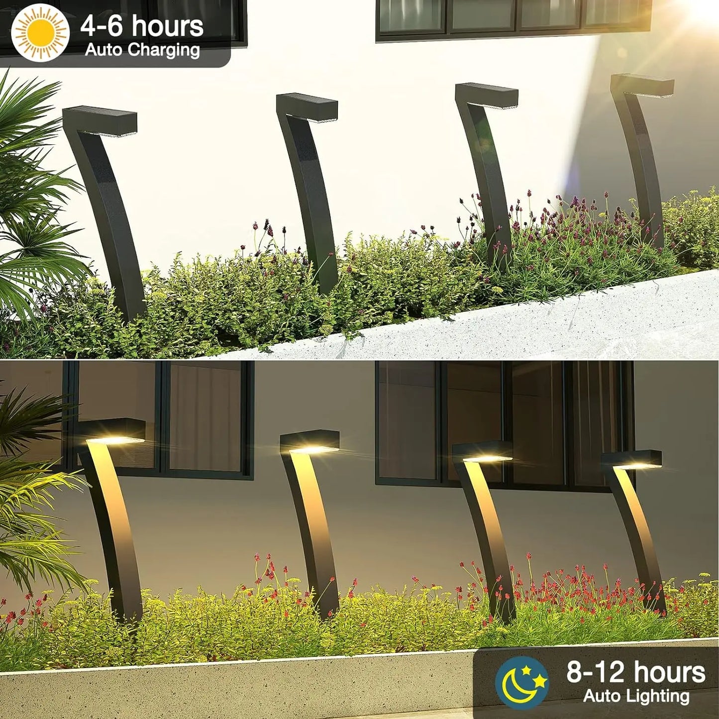 6Pack Bright Solar Outdoor Lights Pathway