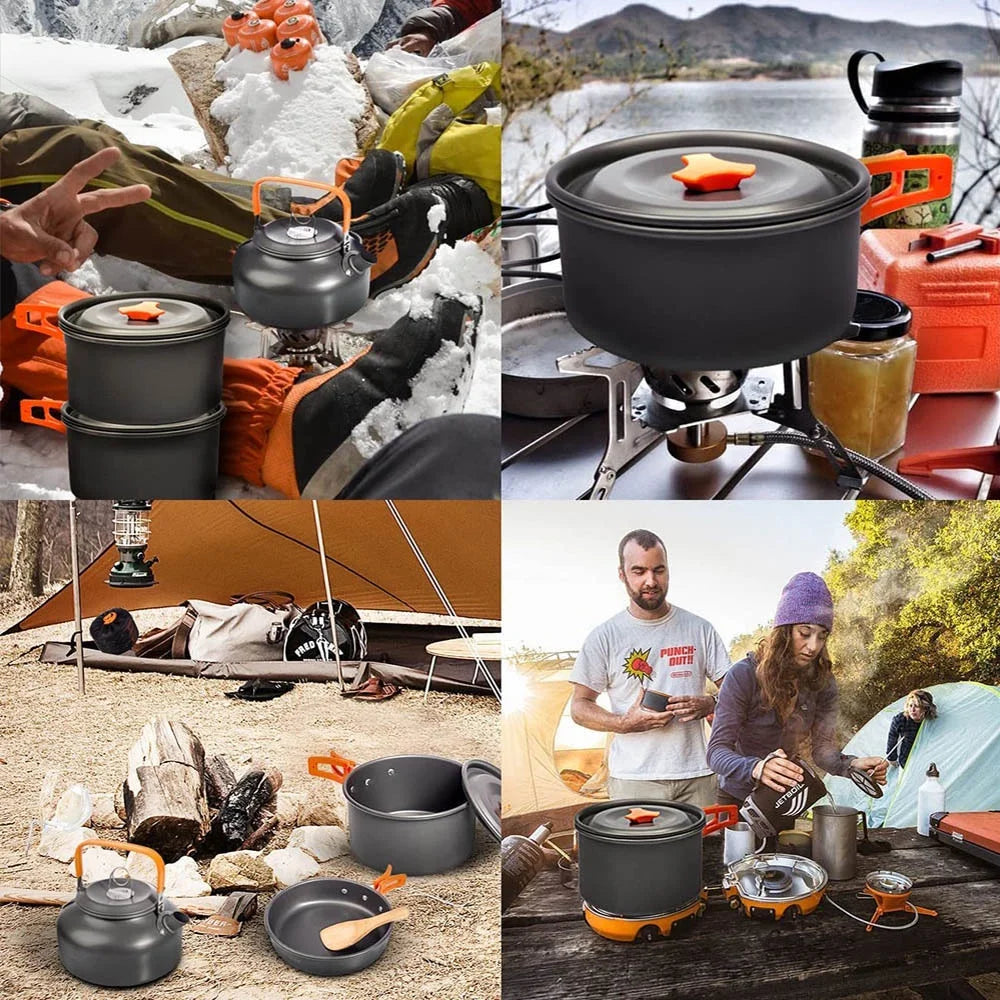 Outdoor Picnic Set  Non-stick pots assorted sets