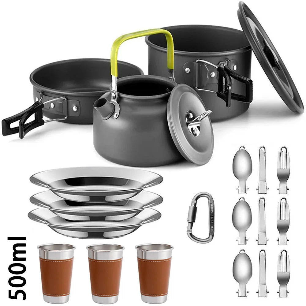 Outdoor Picnic Set  Non-stick pots assorted sets