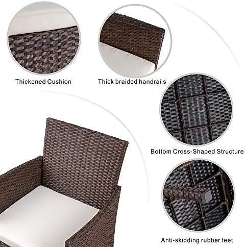 4 Pieces Outdoor Patio Furniture Set