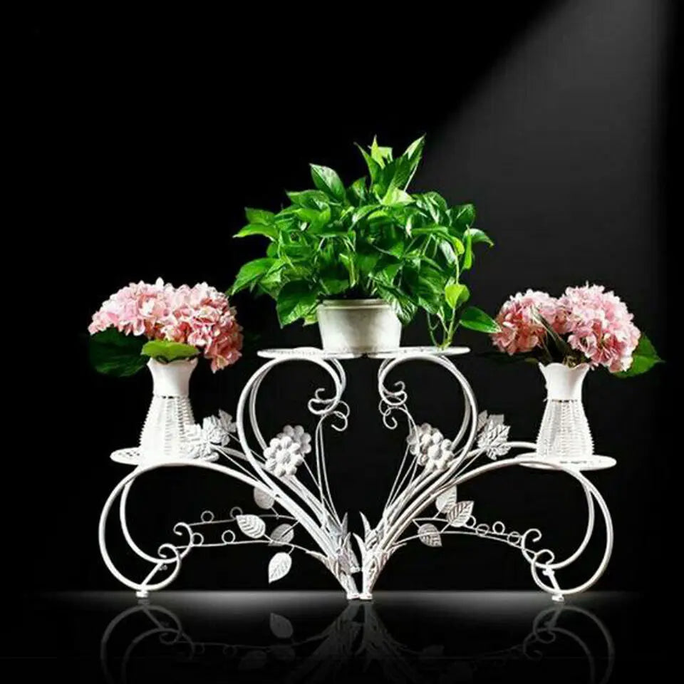 2PCS Rustproof Metal Plant Stand 4 Potted Flower Display